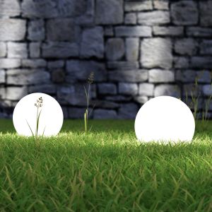 Vit trädgårdsspotlight plast, Ytske, IP44