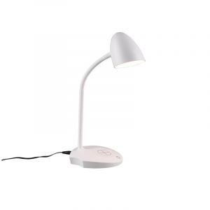 Vit skrivbordslampa modern, Maribo, 4W, 3000K LED, med beröringsdimmer