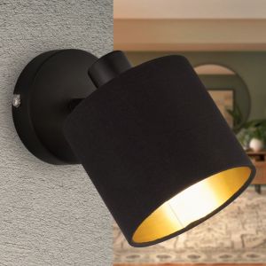 Svart väggspotlight modern, Koge