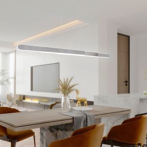 Silver fönsterlampa design, Dwayn, 48W, varm till kall vit justerbar LED, med beröringsdimmer