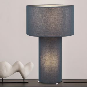 Blå bordslampa tyg, Denilson