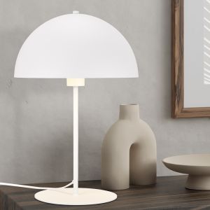 Vit bordslampa modern, Fransisca, med brytare