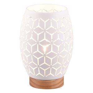 Vit bordslampa modern, Delana