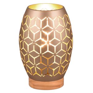 Taupe bordslampa modern, Delana