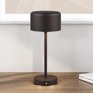 Svart bordslampa modern, Dustin, 1,5W, 3000K LED, med beröringsdimmer