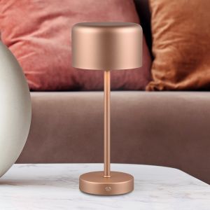 Brons bordslampa modern, Dustin, 1,5W, 3000K LED, med beröringsdimmer