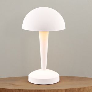 Vit bordslampa modern, Delila, med beröringsdimmer