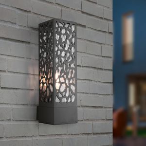 Antracit utelampa modern, Tobias, IP44