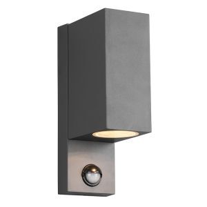 Antracit utomhus vägglampa med rörelsesensor modern, Laurien, IP44