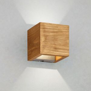 Trä up down vägglampa brun, Deka, 4W, 3000K LED