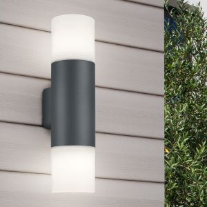 Antracit utelampa modern, Fjelso, IP44
