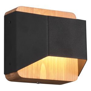 Svart up down vägglampa modern, Navajo, 4,3W, 3000K LED