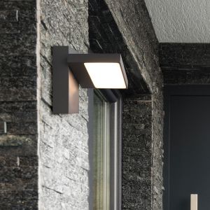 Antracit utelampa modern, Tabita, 8W, 3000K LED, IP54