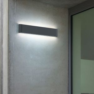 Antracit utelampa modern, Bridlington, 8W, 3000K LED, IP54