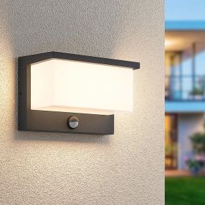 Antracit utelampa modern, Slimane, 13W, 3000K LED, IP54