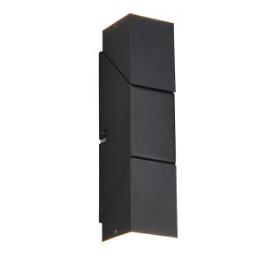 Svart up down vägglampa modern, Lok, 3W, 3000K LED