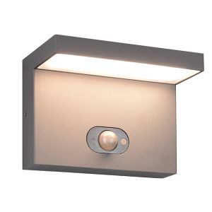 Antracit utomhus vägglampa solcell modern, Nesrin, 5W, white switch LED, IP65