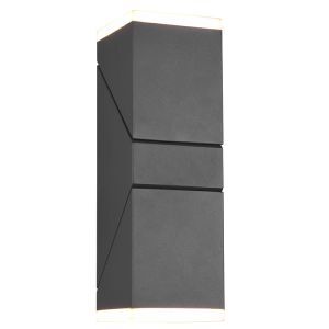 Antracit utelampa modern, Liron, 7W, 3000K LED, IP54