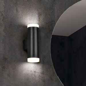 Svart badrumslampa vägg modern, Spjald, 4W, 3000K LED, IP44