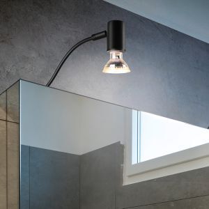 Svart badrumslampa vägg modern, Martika, IP44