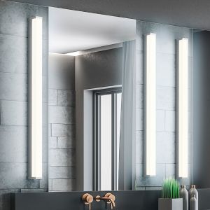 Krom badrumslampa vägg modern, Celesta, 20W, 3000K LED, IP44