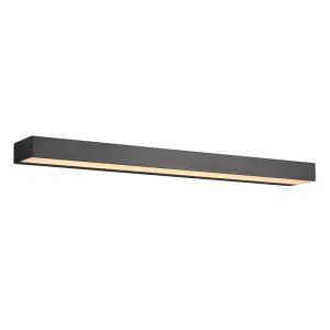 Svart badrumslampa vägg modern, Basma, 8W, 3000K LED, IP44