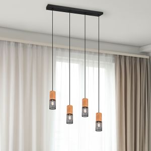 Svart pendellampa matbord vintage, Jessica