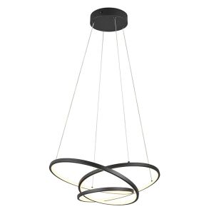 Svart fönsterlampa design, Teodore, 34W, white switch LED, 3 stegs dimmer