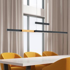 Svart pendellampa matbord modern, Jessey, 45W, varm till kall vit justerbar LED
