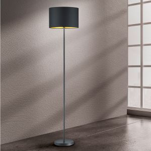 Svart golvlampa modern, Jeany, med brytare