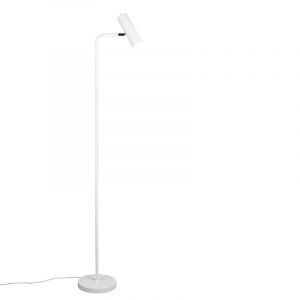 Vit golvlampa modern, Kaso, med brytare