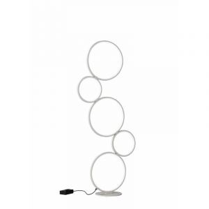 Vit golvlampa modern, Robon, 36W, 3000K LED, med brytare
