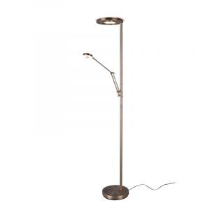 Brons läslampa golv modern, Yazid, 32W, justerbar ljusfärg LED