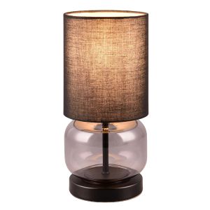 Svart bordslampa retro, Vita, med brytare