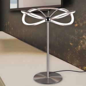 Nickel bordslampa modern, Remy, 20W, 3000K LED, med brytare