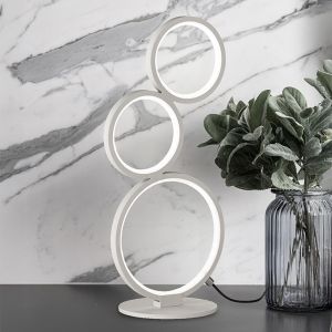 Vit bordslampa modern, Robon, 17W, 3000K LED, med brytare