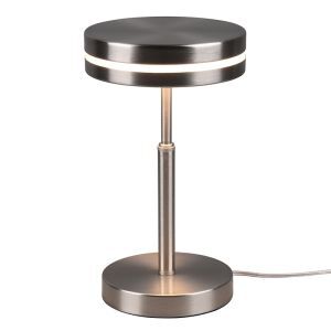 Nickel bordslampa modern, Marjon, 6W, 3000K LED, med brytare