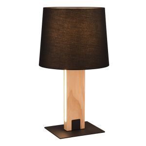 Svart bordslampa modern, Radia, med brytare