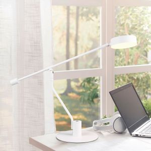 Vit bordslampa modern, Koendert, 6W, white switch LED, med beröringsdimmer