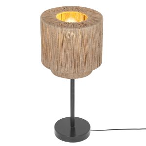 Beige bordslampa rustik, Rinus