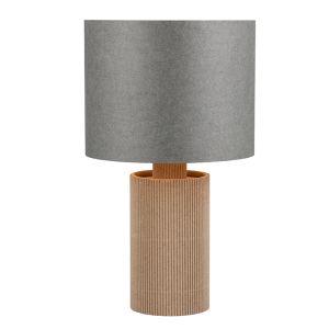 Grå bordslampa rustik, Stach, med brytare
