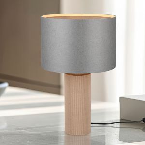Grå bordslampa rustik, Stach, med brytare