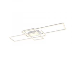Vit plafond modern, Retan, 60W, varm till kall vit justerbar LED, met fjärrkontroll