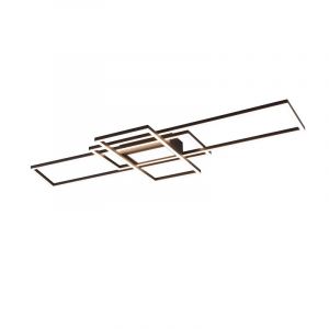 Antracit plafond modern, Retan, 60W, varm till kall vit justerbar LED, met fjärrkontroll