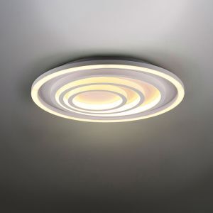 Vit plafond modern, Carolijn, 40W, varm till kall vit justerbar LED, met fjärrkontroll