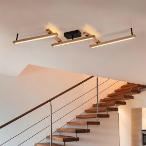 Brun plafond modern, Kelley, 36W, varm till kall vit justerbar LED, met fjärrkontroll