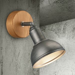 Nickel väggspotlight vintage, Amarey