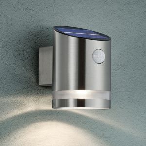 Nickel utomhus vägglampa med rörelsesensor rostfritt stål, Suzan, 3W, 3000K LED, IP44