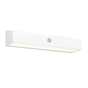 Vit utomhus vägglampa solcell modern, Ravindra, 6W, 4000K LED, IP44