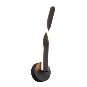 Svart vägglampa design, Quirinus, 11W, 4000K LED, med brytare